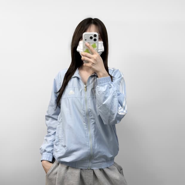 아디다스 올드스쿨 3s 바람막이 자켓 소라