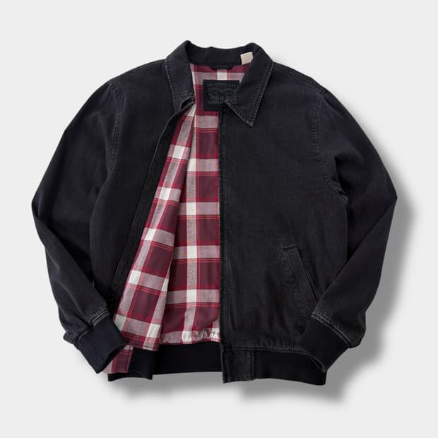 리바이스 루즈핏 블랙 데님 스윙 워크 자켓