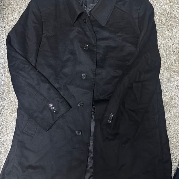 일본판 캐시미어혼방 검정코트 사이즈 110-115