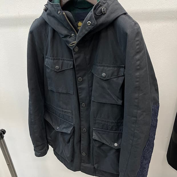 100) 바버 왁스 후드자켓 