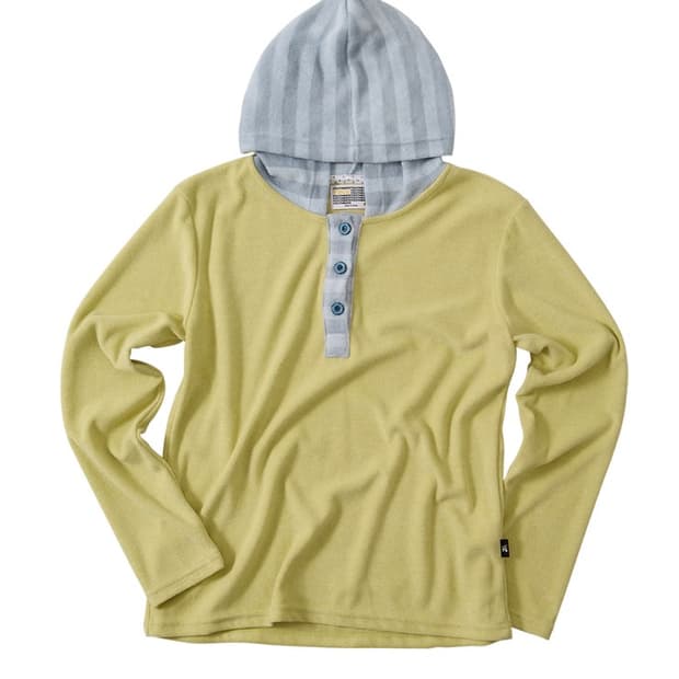 유쓰배쓰 라임색 헨리넥 후드티셔츠