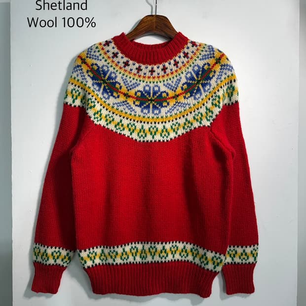 Shetland wool 100%  노르딕 니트 m~L