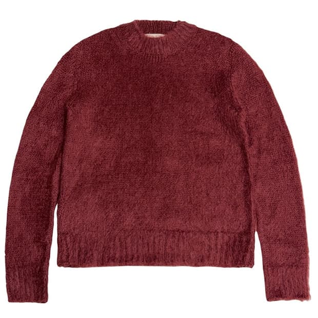 ROOMK 모헤어 니트 스웨터 와인 F