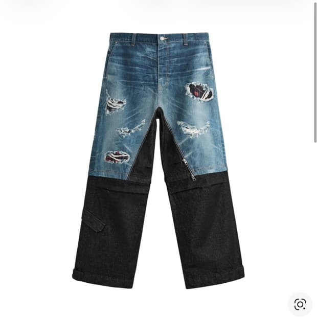 앤더슨벨 자라 디테쳐블 레이어드 진 미디엄 블루