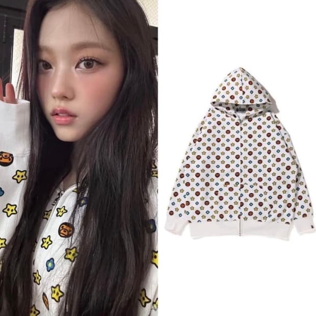 베이프 마일로 모노그램 후드집업