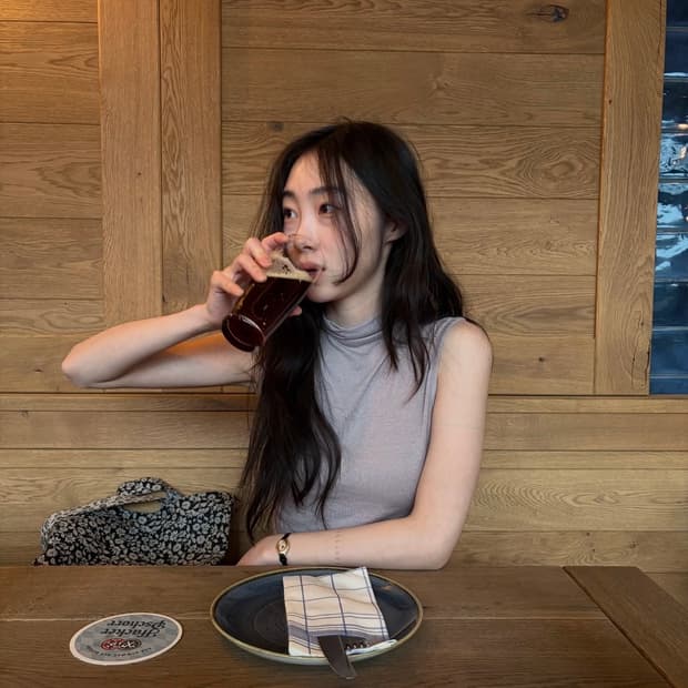 아모르사이 Mock Neck Sleeveless - Lavender