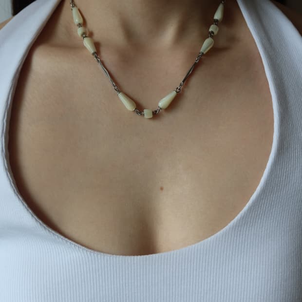 sliver star drop necklace