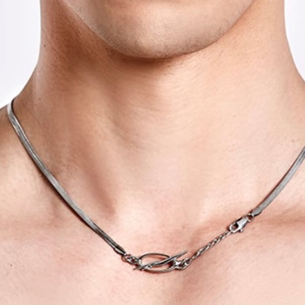 51퍼센트 로고 체인 목걸이(Thick)