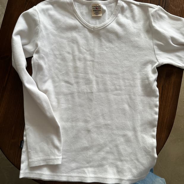 AVIREX 우먼 와플 롱슬리브 티셔츠 