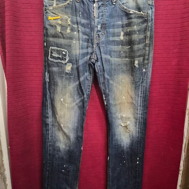 (32)DSQUARED2 워싱 데미지 디스트로이드 팬츠