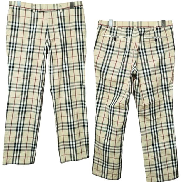 정품  버버리 체크바지 /여30