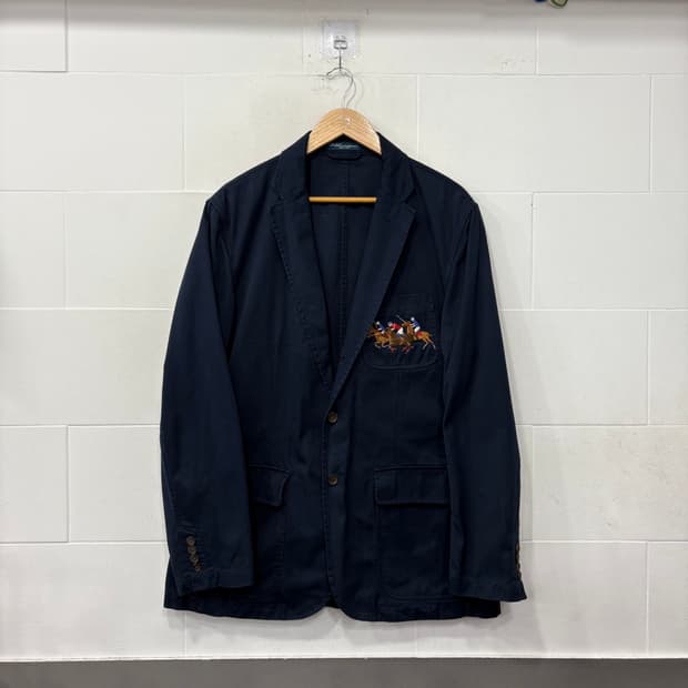 폴로랄프로렌 네이비 빅로고 블레이저 자켓