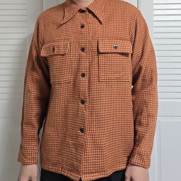 Black sign 블랙사인 울 패턴 셔츠 44