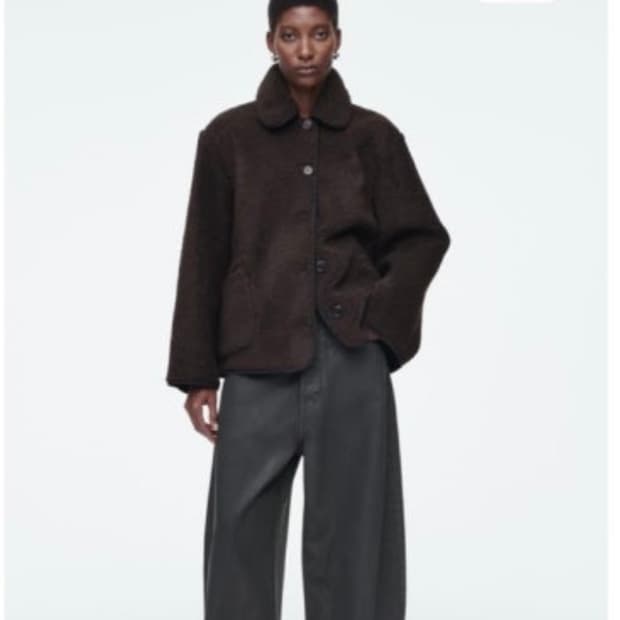 코스 cos 칼라 포 시어링 자켓 xs