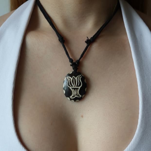tribal oval necklace
