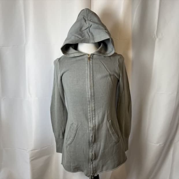 Wjk 그레이 슬림핏 투웨이 후드 집업