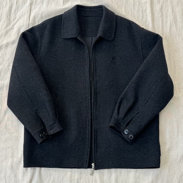 버버리 빈티지 캐시미어100% 집업 자켓 L