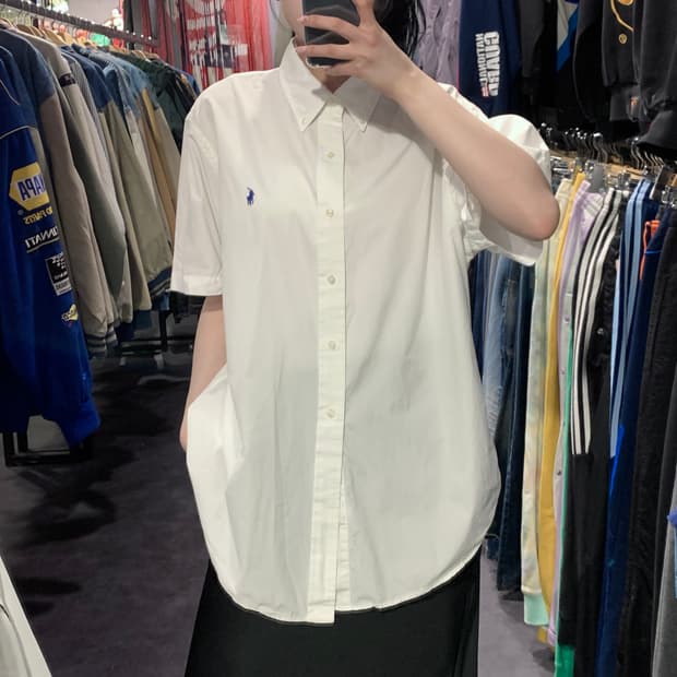 [IM] 폴로 랄프로렌 시그니처 포니 반팔 셔츠 화이트