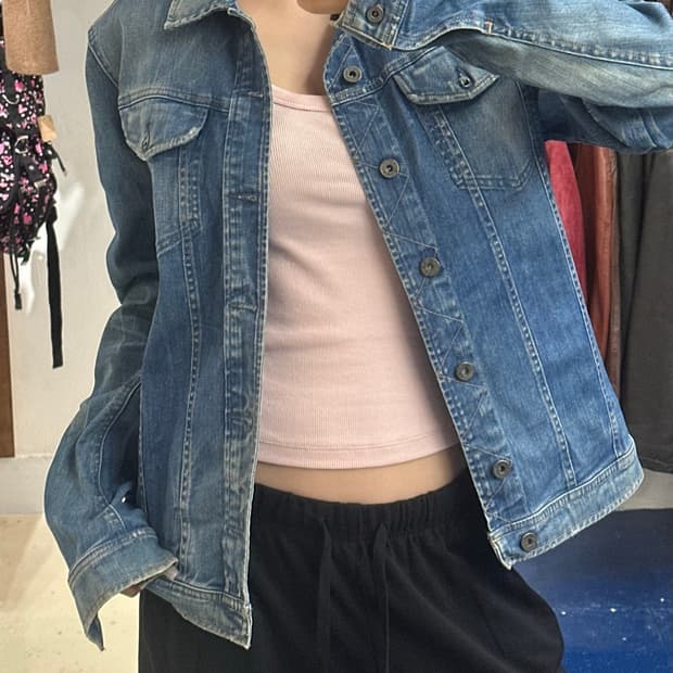 DIESEL 디젤 디스트레스드 데님 자켓