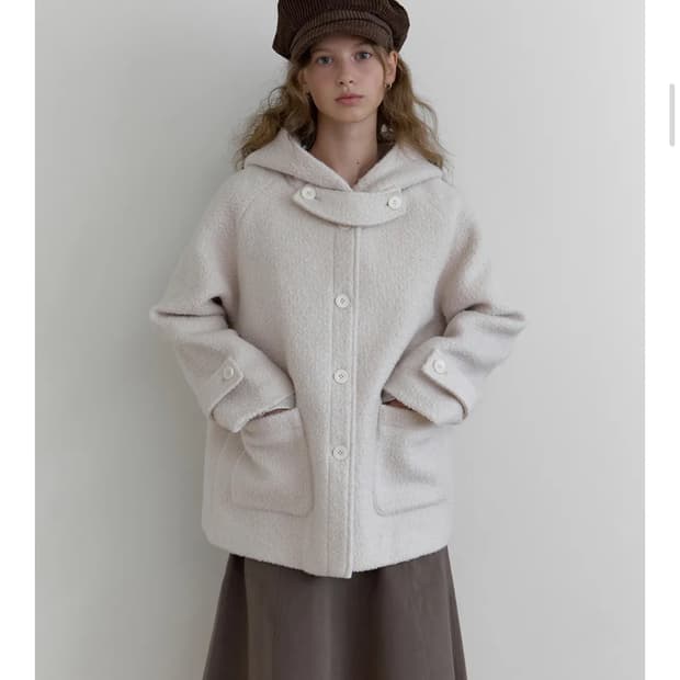 더미튼 Lamb hoodie coat