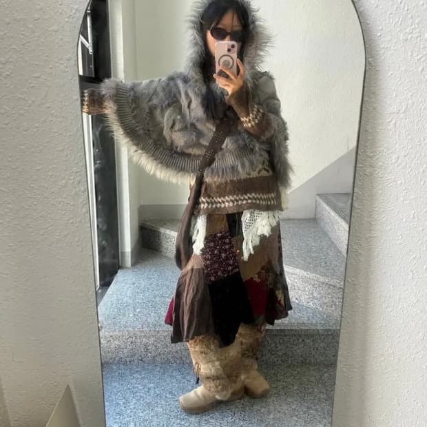 빈티지 히피 모리 코디 세트