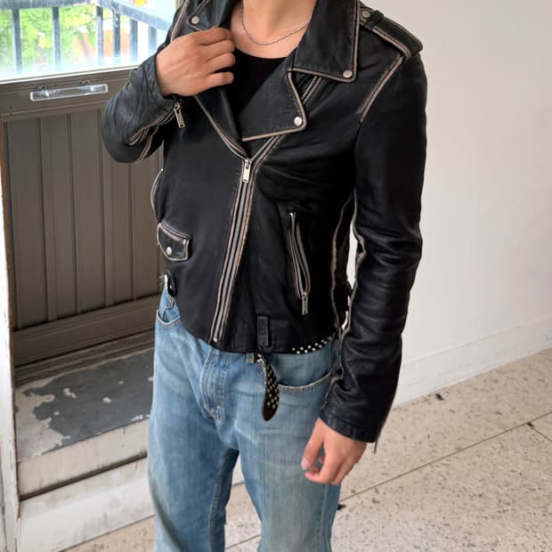 빈티지 라이더 레더 자켓