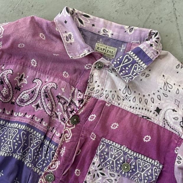 캐피탈 반다나 패치워크 셔츠