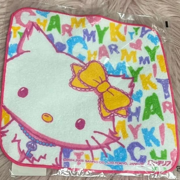 고전 챠미키티 손수건 타올 고전키티 산리오 챠미 빈티지 수건
