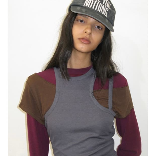 파르티멘토우먼) 레터링 데미지 워싱 볼캡