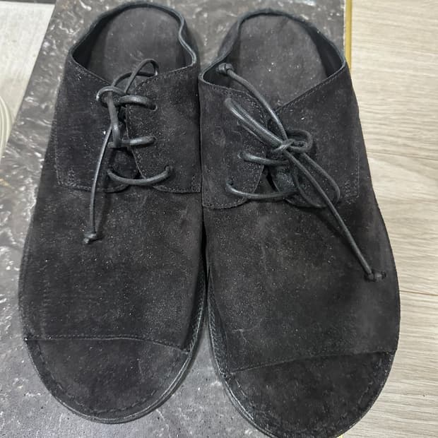 마르셀 스웨이드 블랙 뮬 42