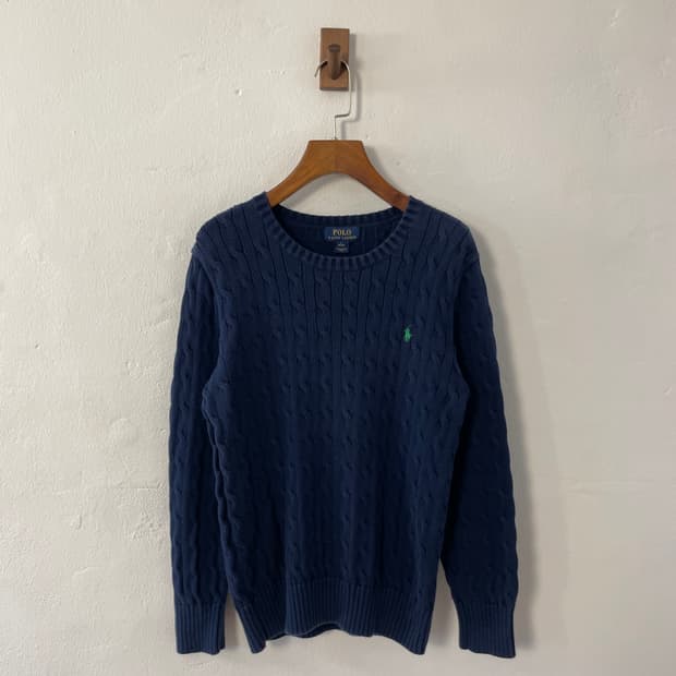 폴로 케이블 니트 