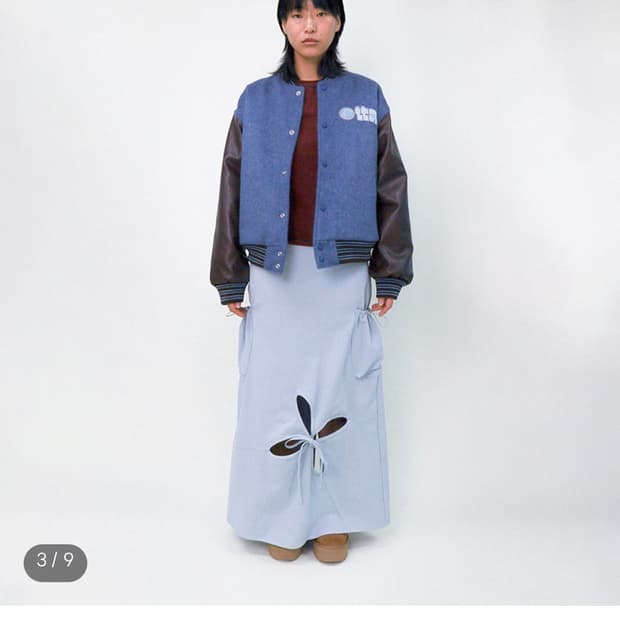 토우토우 아카이브 페탈 카고 스커트 헤이즐넛 카키