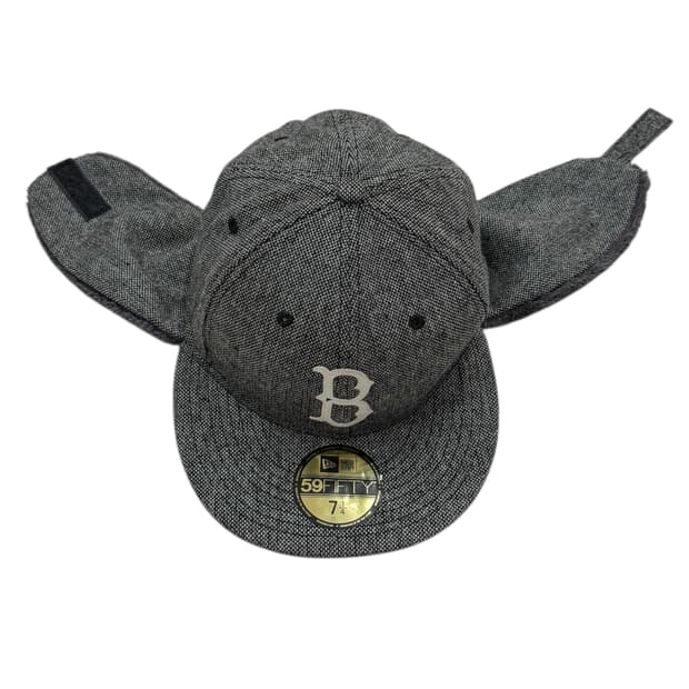 뉴에라 빈티지 보스턴 트루퍼햇 군밤 귀도리 스냅백 모자 그레이 714