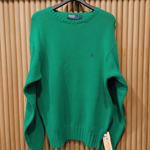 무배) 폴로 랄프로렌 그린 로고 니트 - L