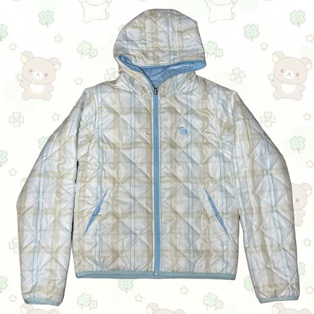 GOTCHA 큐티 체크 리버시블 경량패딩