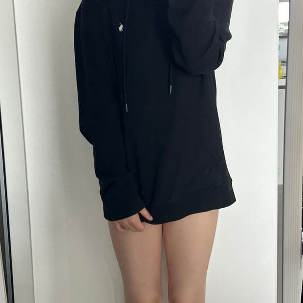 폴로 랄프로렌 블랙 후드티