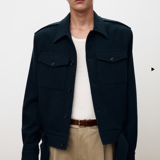 토니웩 울 부클 오피서자켓 네이비 m,l,xl