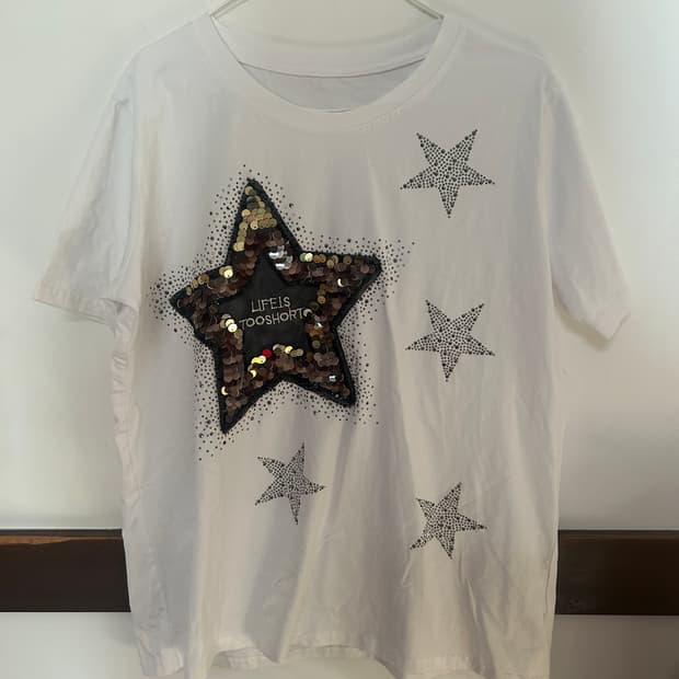 별 스팽글 티셔츠 