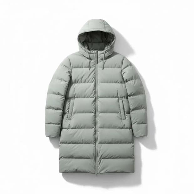 Rains 레인스 롱 푸퍼 자켓 시멘트 XXL