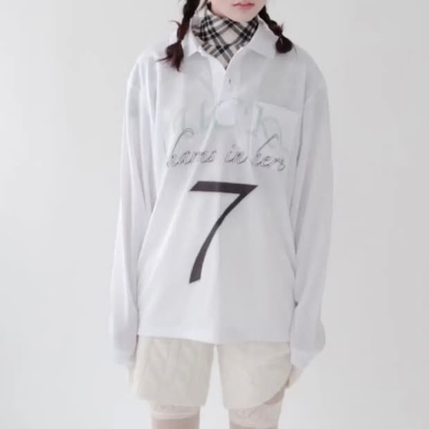 샵페어리 the lucky 7 polo shirt 화이트