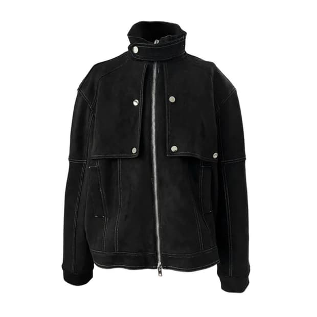 클립 스티치 스웨이드 자켓