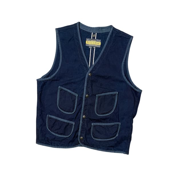 Schott 쇼트 퍼펙토 브랜드 콘 데님 베스트