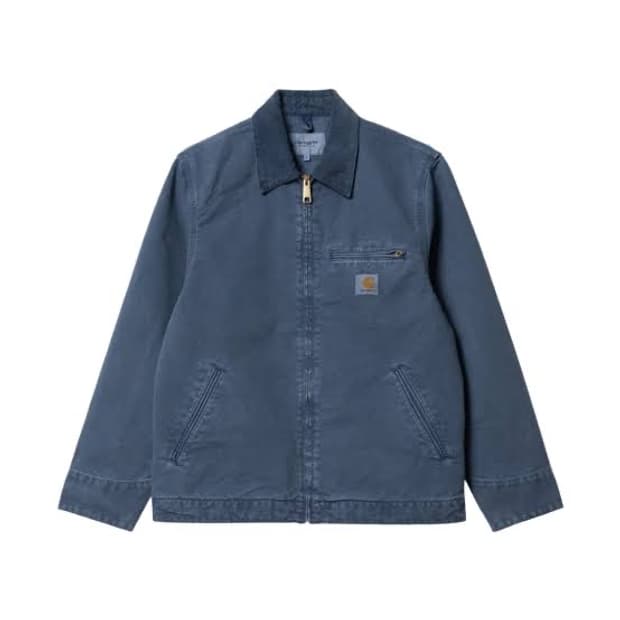 칼하트 WIP 코튼 포플린 라인드 디어본 캔버스 페이디드 디트로이트 자켓