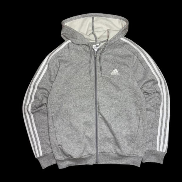아디다스 그레이 후드 집업