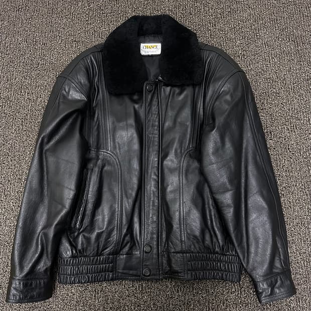 CHANCE 챈스 퍼 양가죽 자켓 블랙 XL