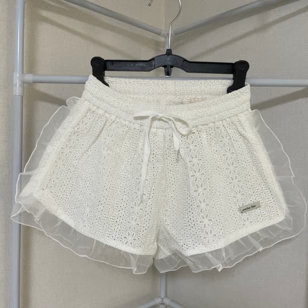오버듀플레어 오간자 숏팬츠
