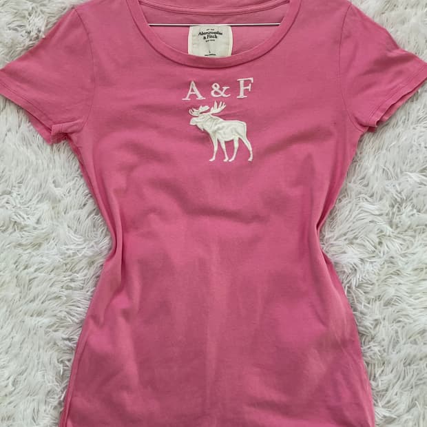 빈티지 아베크롬비 베이비 핑크 반팔 1054 y2k 스트릿 갸루 펑키 일