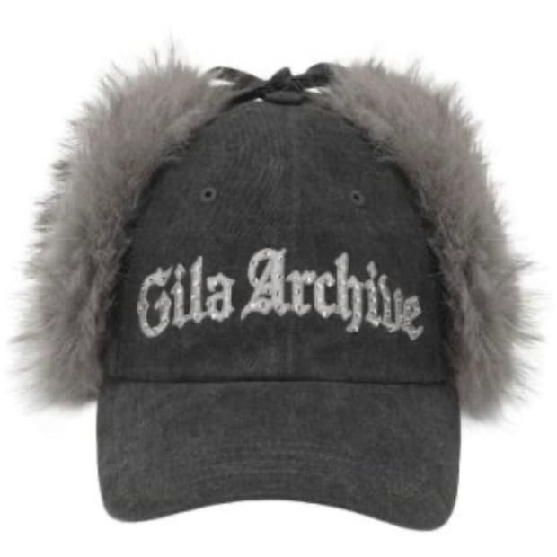길라아카이브 이어플랩 캡 그레이 털모자 새상품