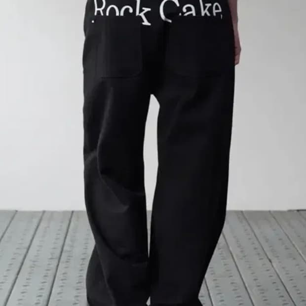 락케이크 블랙 데님 팬츠 Rock Cake