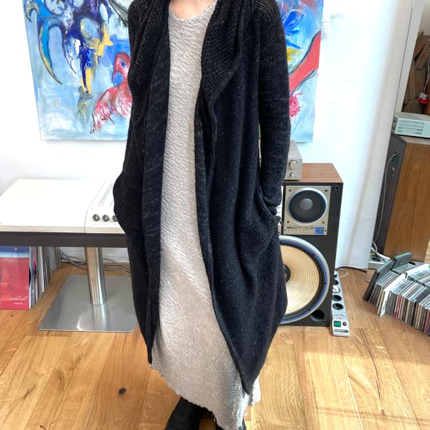 [S] 헬무트랭 롱 니트 후드 재킷